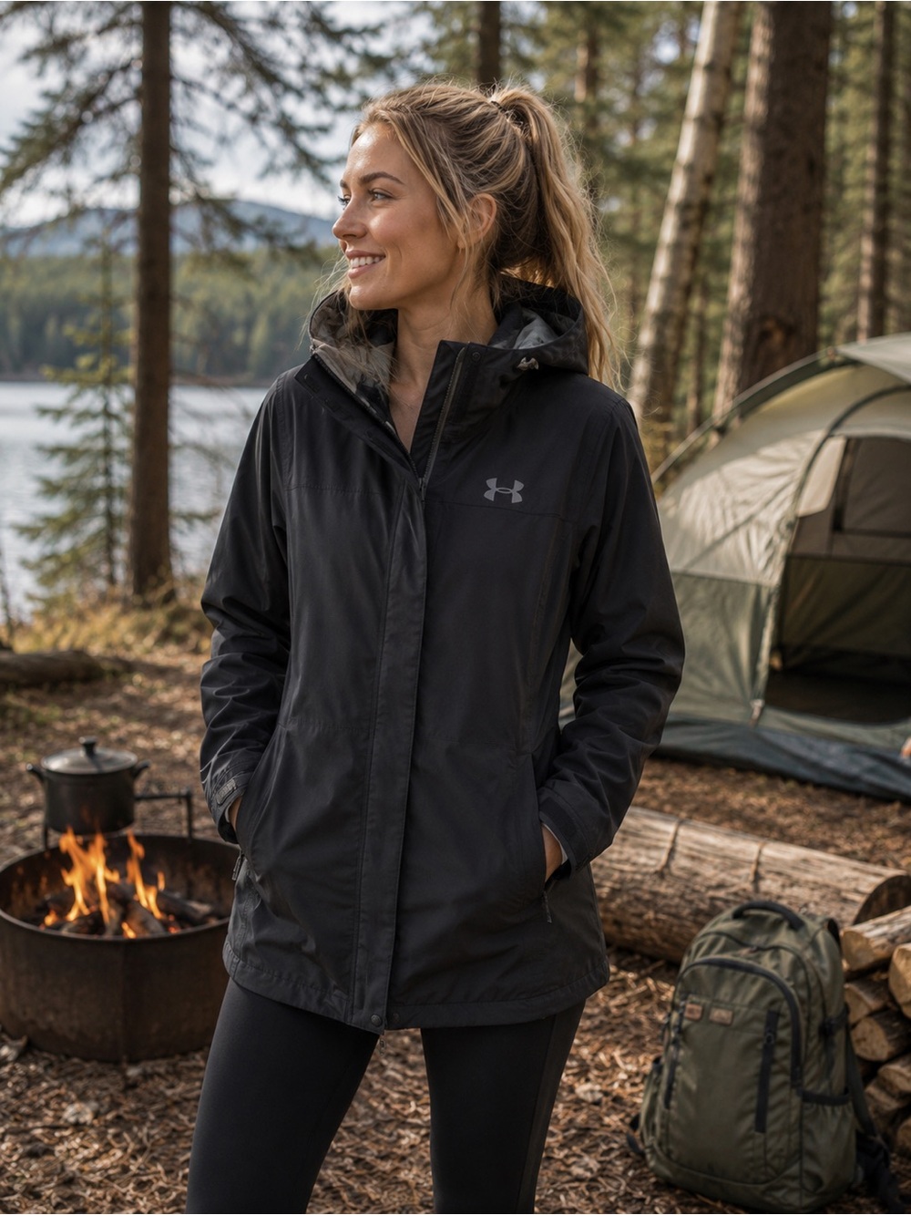 Under Armour Women's Black Hooded Jacket